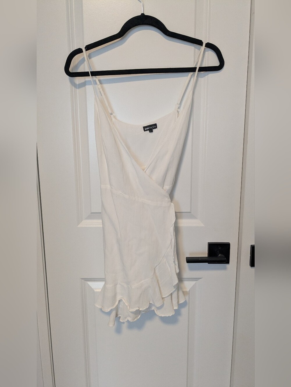 White Ruffled Wrap Top